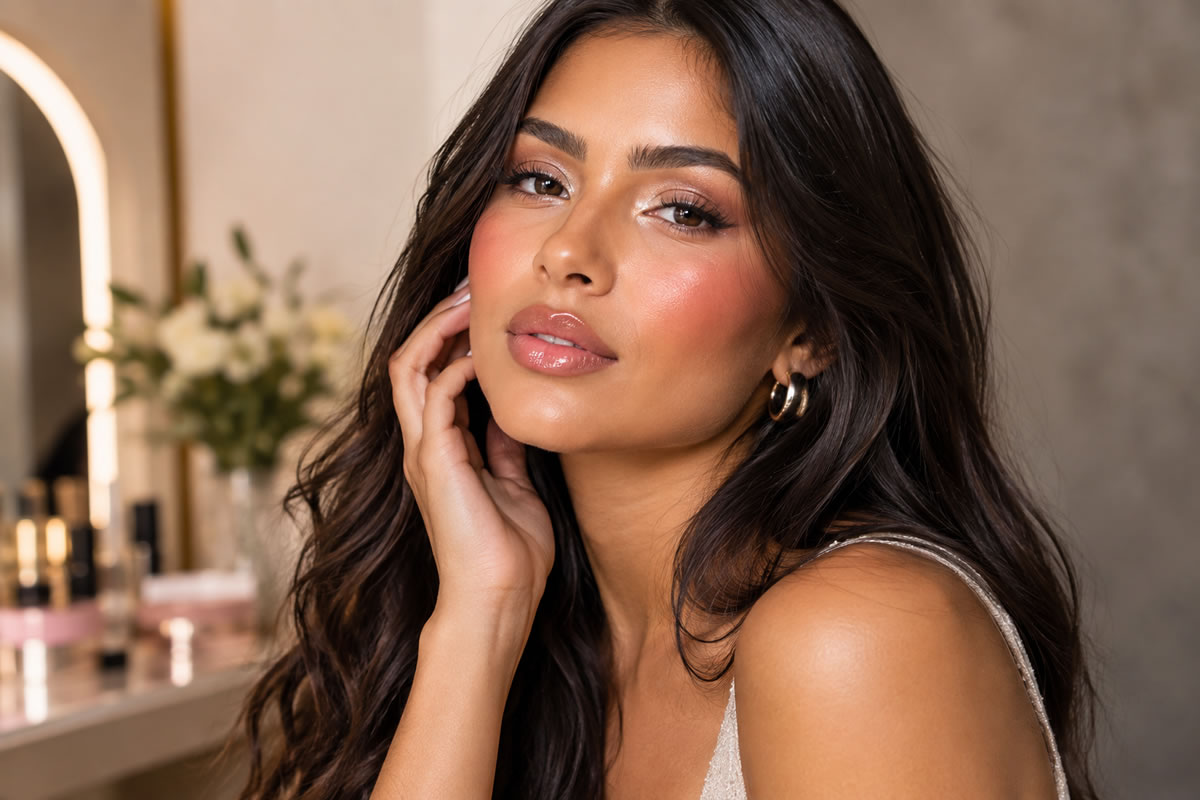 Estéticas de beleza 2027 com maquiagem natural e sofisticada