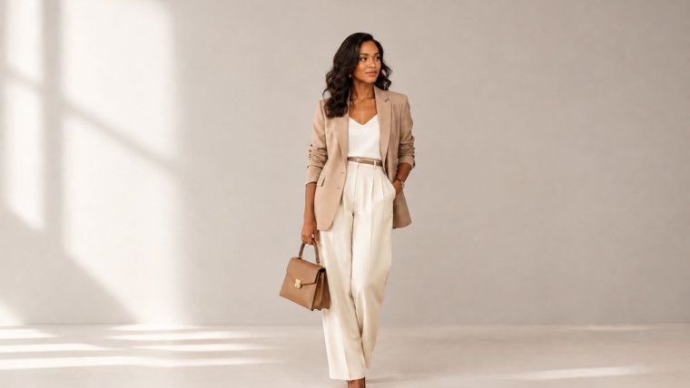 Looks femininos elegantes com diferentes combinações de roupas